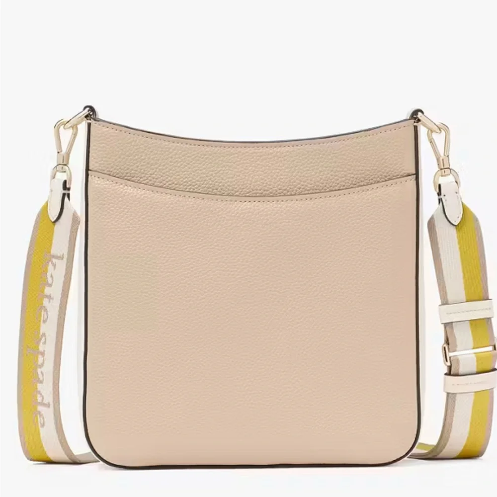 Kate Spade HUDSON messenger crossbody bag Timeless Taupe Multi